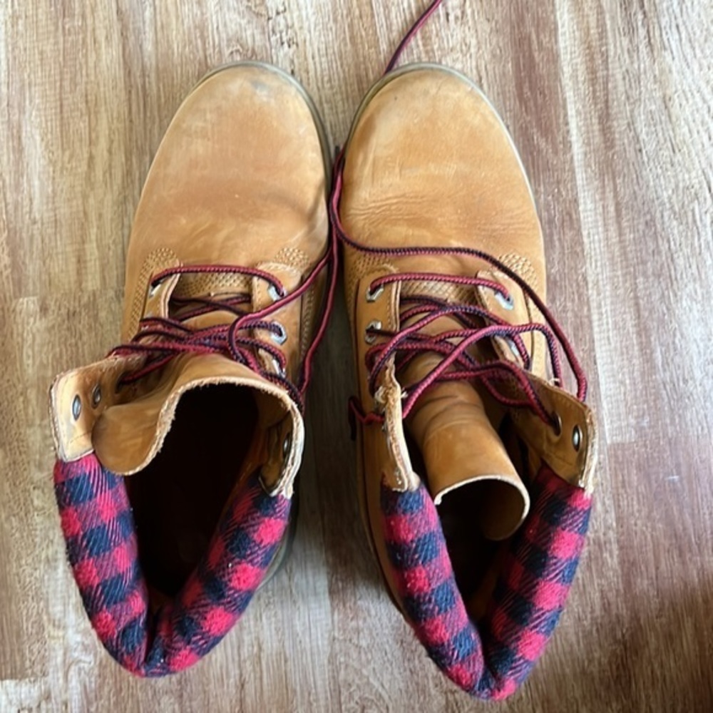 Timberland Women’s Plaid Boots Size 8 - Picture 5 of 7